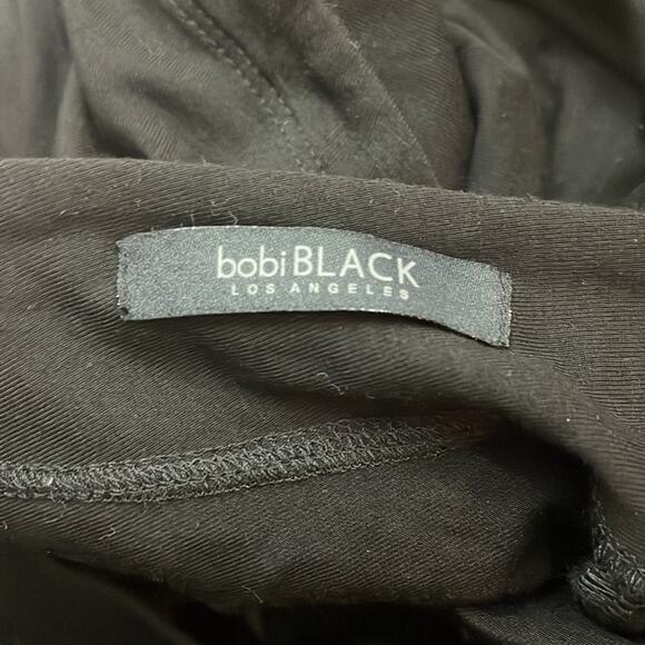 Bobi black Los Angeles black jogger jumpsuit. Unique wrap top - Picture 8 of 8